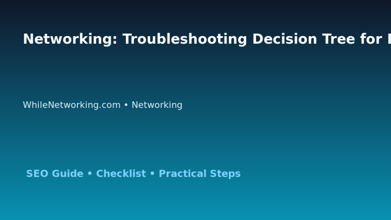 Networking: Troubleshooting Decision Tree for IT Professionals featured image