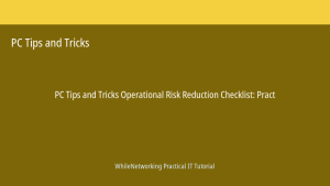 PC Tips and Tricks tutorial featured image: Operational Risk Reduction Checklist