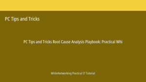 PC Tips and Tricks tutorial featured image: Root Cause Analysis Playbook