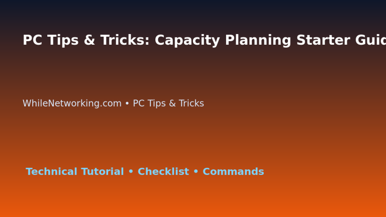 PC Tips & Tricks: Capacity Planning Starter Guide for IT Professionals 3 PC Tips & Tricks: Capacity Planning Starter Guide for IT Professionals featured image