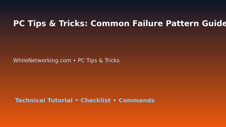 PC Tips & Tricks: Common Failure Pattern Guide for IT Professionals featured image