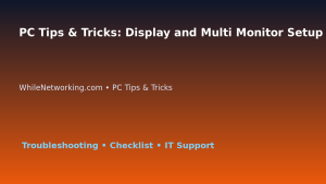 PC Tips & Tricks: Display and Multi Monitor Setup Guide for IT Professionals featured image