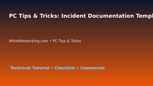 PC Tips & Tricks: Incident Documentation Template for IT Professionals featured image