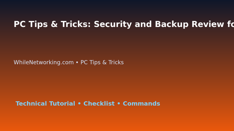 PC Tips & Tricks: Security and Backup Review for IT Professionals featured image