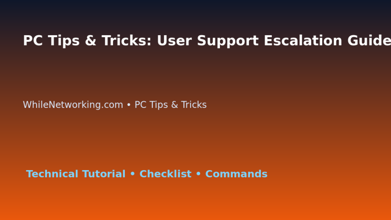 PC Tips & Tricks: User Support Escalation Guide for IT Professionals featured image