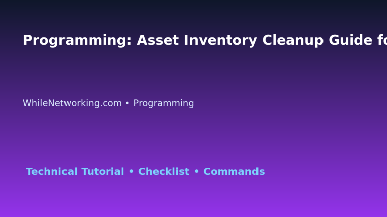 Programming: Asset Inventory Cleanup Guide for IT Professionals featured image