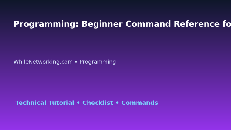 Programming: Beginner Command Reference for IT Professionals featured image