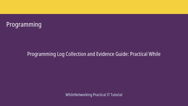 Programming tutorial featured image: Log Collection and Evidence Guide