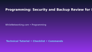 Programming: Security and Backup Review for IT Professionals featured image