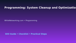 Programming: System Cleanup and Optimization Plan for IT Professionals featured image