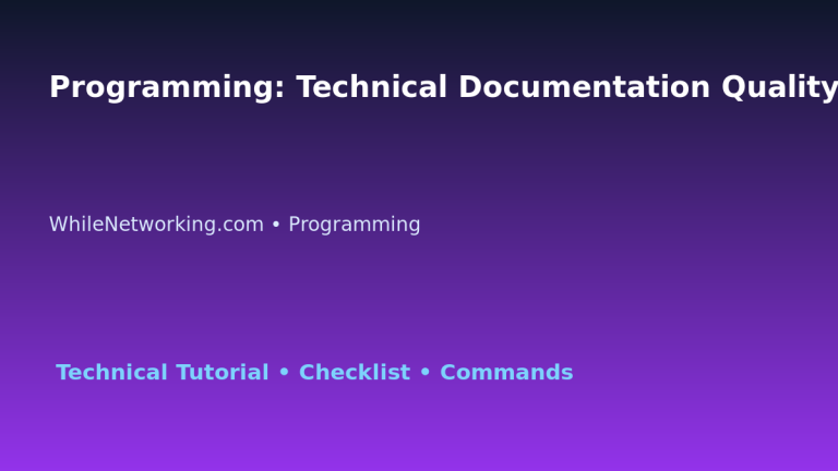 Programming: Technical Documentation Quality Review for IT Professionals 2 Programming: Technical Documentation Quality Review for IT Professionals featured image