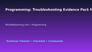 Programming: Troubleshooting Evidence Pack for IT Professionals featured image