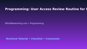 Programming: User Access Review Routine for IT Professionals featured image