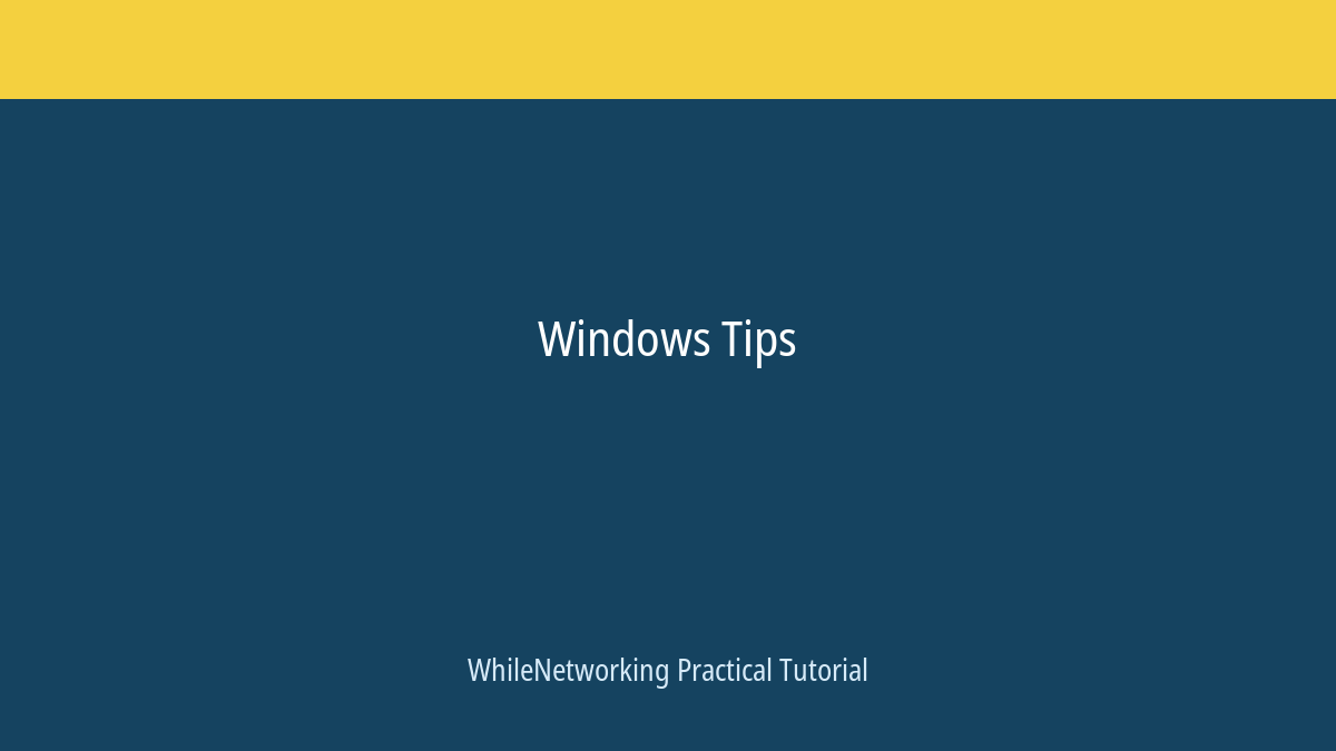 Windows Tips scheduled post featured image