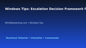 Windows Tips: Escalation Decision Framework for IT Professionals featured image