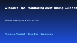 Windows Tips: Monitoring Alert Tuning Guide for IT Professionals featured image