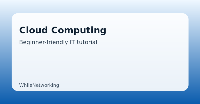 Cloud Computing guide featured image on WhileNetworking