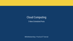 Cloud Computing scheduled post featured image