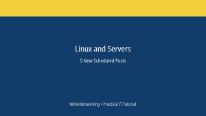 Linux and Servers scheduled post featured image