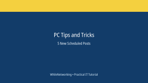 PC Tips and Tricks scheduled post featured image