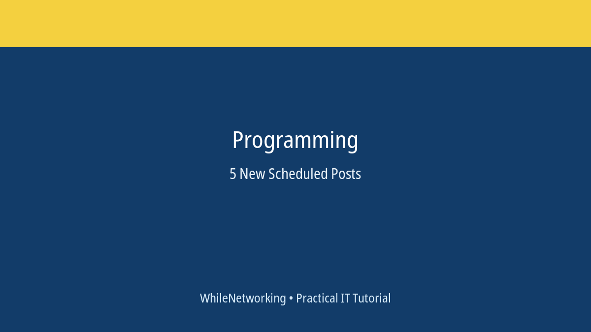 Programming scheduled post featured image