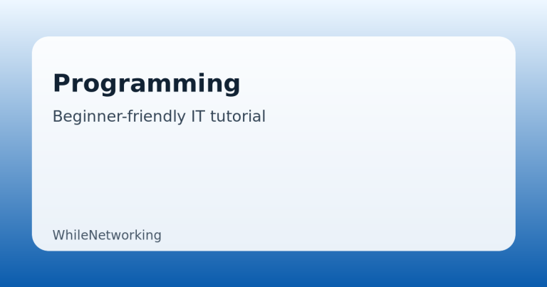 Programming guide featured image on WhileNetworking