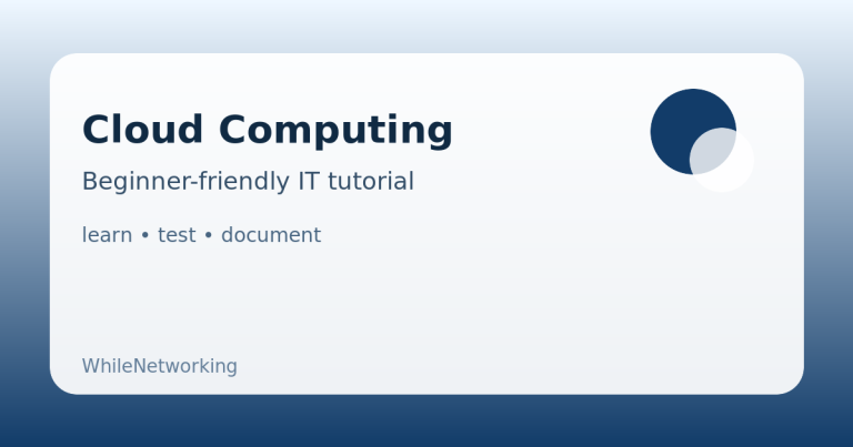 Cloud Computing: Common Mistakes and Fixes for Small Office 1 Cloud Computing educational guide illustration for WhileNetworking